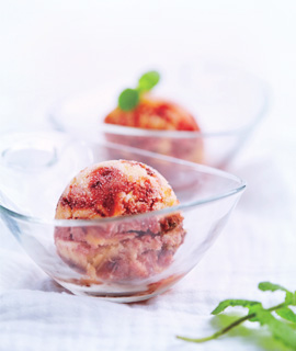 Peach & Cherry ice cream